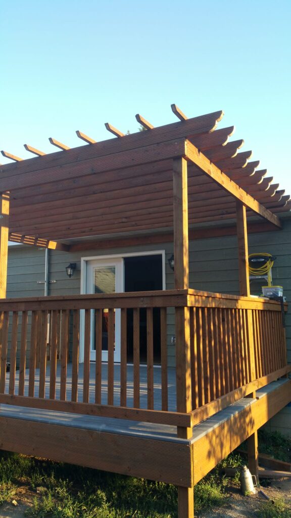 custom deck and overhang